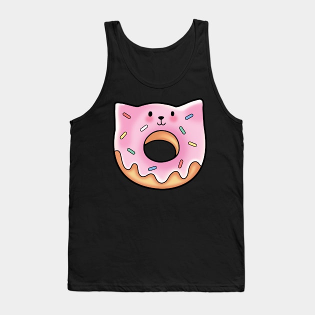 Donut Cat Tank Top by SuperrSunday